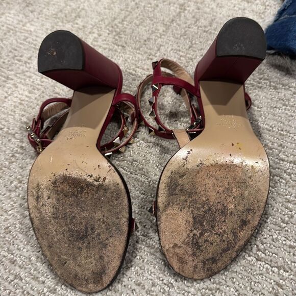 Valentino Garavanti Rockstud Rubino Authentic Sz 7.5 - Picture 8 of 14